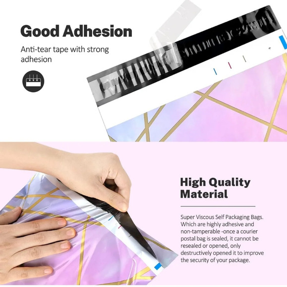 100 Pack Poly Mailers 10x13, Cute Packaging Envelope Mailers Polymailers Packagi - Picture 3 of 6